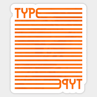 Type Stripes (Orange) Sticker